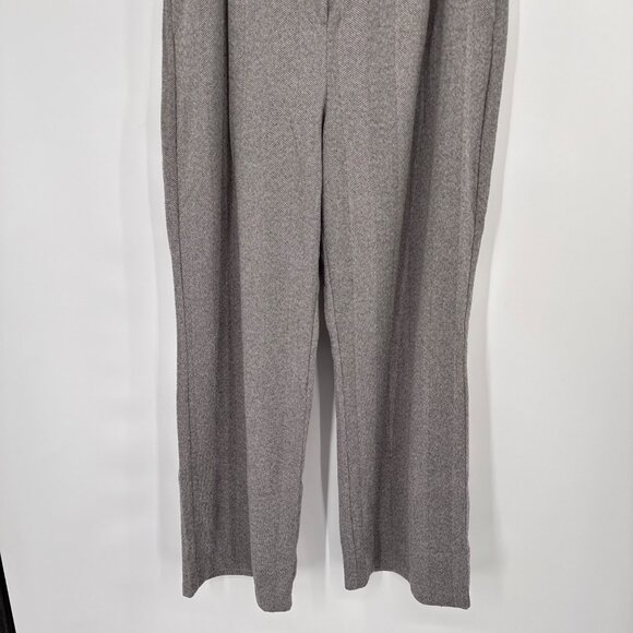 Vero Moda Womens Grey Melange herringbone Wide Trousers pants size 12 new $75 - Picture 6 of 16